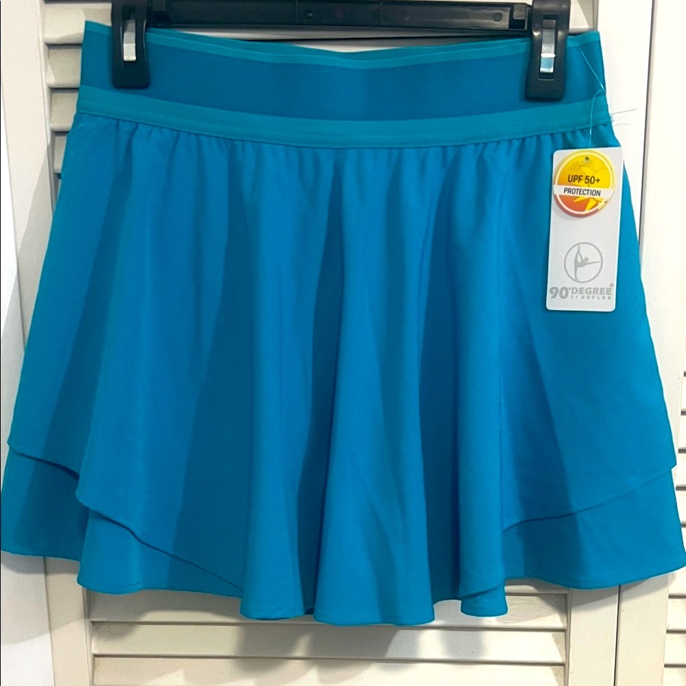 90 Degree By Reflex Women's Teal Tennis/Golf Skirt Women’s Medium NWT
